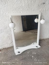 Specchio bagno con 2 applique