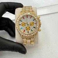 Orologio Cronografo Total Gold - Iced Out - Comple