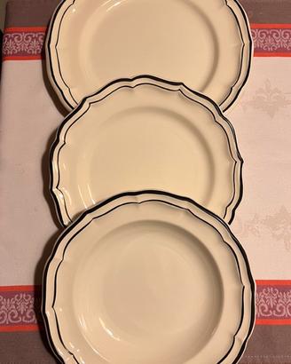 GIEN set 3 piatti Filet nero