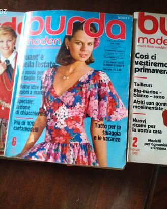 burda vintage  anni 70 80 rivista con cartamodello