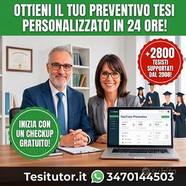 Aiuto tesi : richiedi un preventivo gratuito