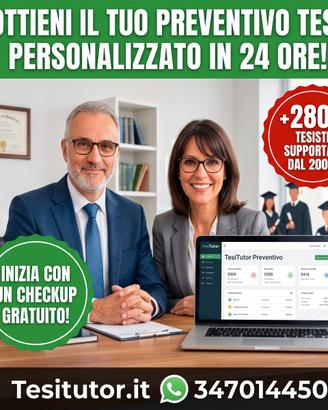 Aiuto tesi : richiedi un preventivo gratuito