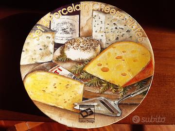 Servizio di piatti da formaggio in porcellana