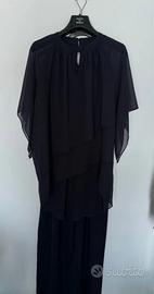 Tuta elegante blu con casacca