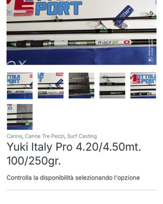 Canna da surf casting 3 pezzi yuki italy Pro 450