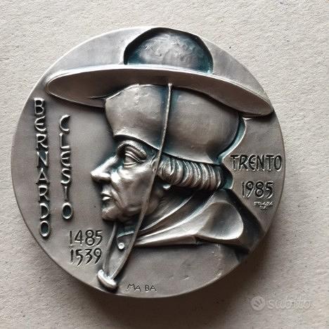 Medaglia Anniversario nascita Bernardo Clesio 1985 Collezionismo In