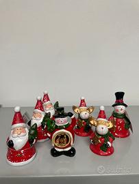 Decorazione natalizia babbo natale  ceramica