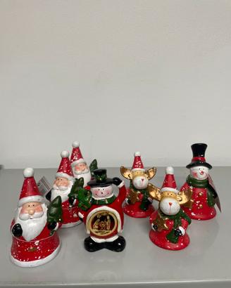 Decorazione natalizia babbo natale  ceramica