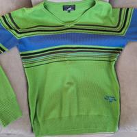 Maglione cotone uomo verde De Blasio