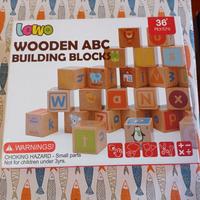 Blocchi di legno alfabeto gioco per bambini