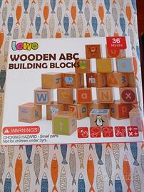Blocchi di legno alfabeto gioco per bambini