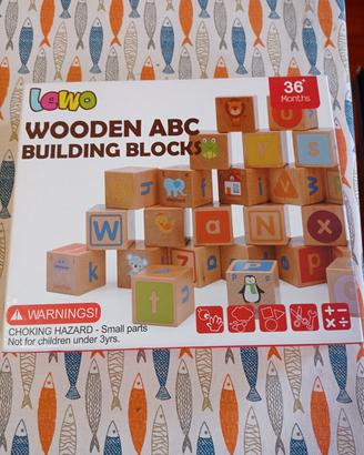 Blocchi di legno alfabeto gioco per bambini