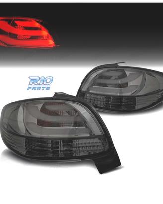 FANALI PEUGEOT 206 98-09 LIGHT BAR FONDO CROMATO A