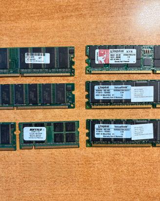 RAM miste (DDR / DDR2 / DDR3 e laptop  SO-DIMM)