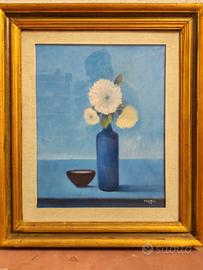 Quadro Olio Natura Morta F. Brogelli Anni 70