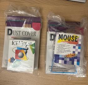 Mouse vintage con cuffia copri monitor