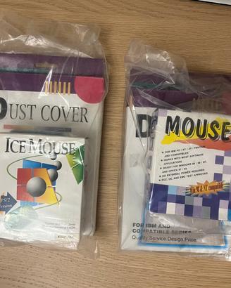 Mouse vintage con cuffia copri monitor