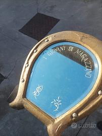 Specchio inizio '900, ferro di cavallo pezzo unico