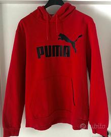 Felpa Puma rossa con cappuccio