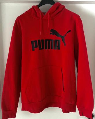 Felpa Puma rossa con cappuccio