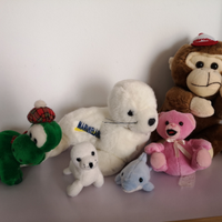 Lotto 6 peluche animali vintage