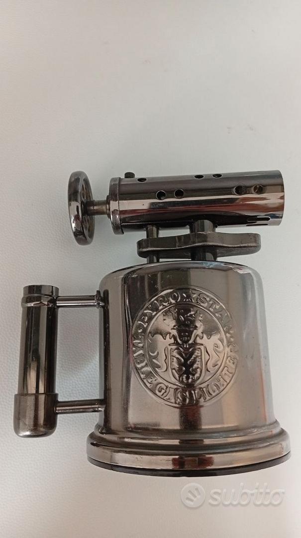 Posacenere e accendino da tavolo in onice e metallo dorato, anni '60