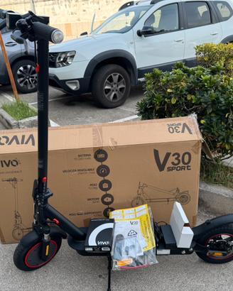 Monopattino Elettrico VivoBike V30 Sport Nero