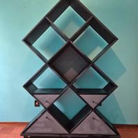 Libreria Moderna Geometrica a Rombi con Cassetti