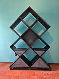 Libreria Moderna Geometrica a Rombi con Cassetti