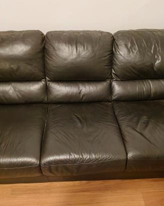 Divano 3 posti Doimo Sofas – Ecopelle nera
