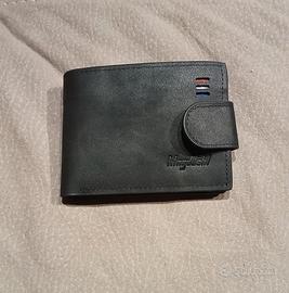 portafoglio uomo nero opaco 