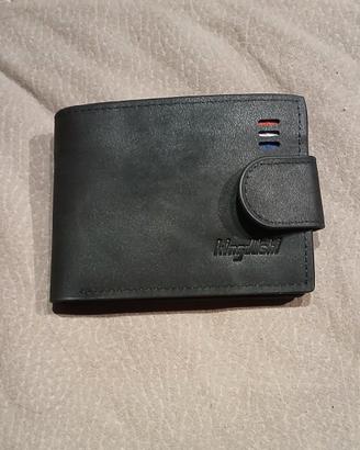 portafoglio uomo nero opaco 