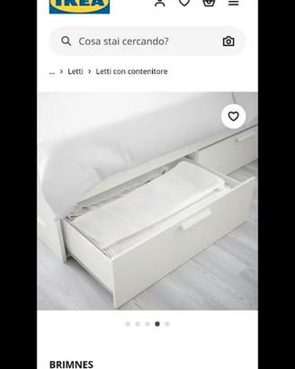 Letto singolo Ikea con cassettoni