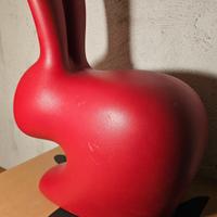 Qeeboo Rabbit Chair Baby rossa – Stefano Giovannon