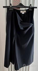 Gonna pantaloni, blu gessato