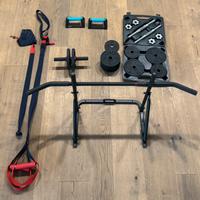 Kit home gym (manubri, trx, barra trazioni ecc)