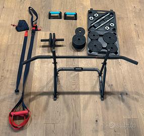 Kit home gym (manubri, trx, barra trazioni ecc)
