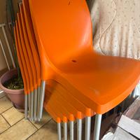 6 Sedie arancioni