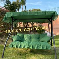 set cuscini per altalena dondolo due posti plus