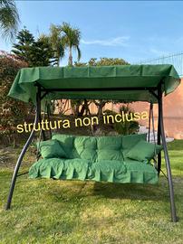 set cuscini per altalena dondolo due posti plus