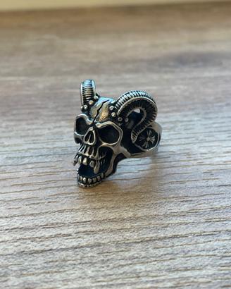 Anello Teschio Acciaio Inossidabile