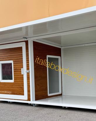 Cuccia con veranda per cani di grande taglia