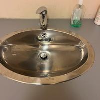 Vasca / lavandinoad incasso - acciaio inox - ovale