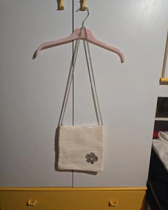 borsa cotone confezionata a mano con uncinetto, fo