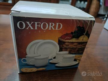 servizio 4 tazzine caffè Oxford con rigo Oro 