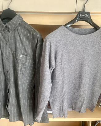 Completo donna camicia maglione M