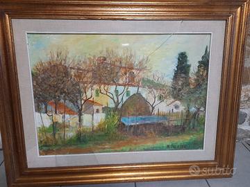 Quadro dipinto a olio di A. Meriggi
