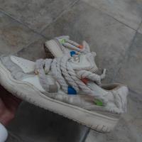 scarpe con lacci di corda