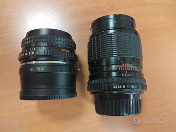 Rokkor  Minolta 45 + 135 +adattatore Sony E nex