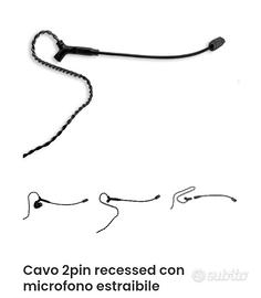 cavo con microfono per iems